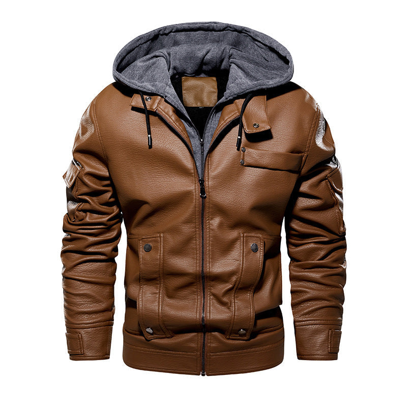 Men’s Leather Coat – Fashionable & Warm, US Sizes 1