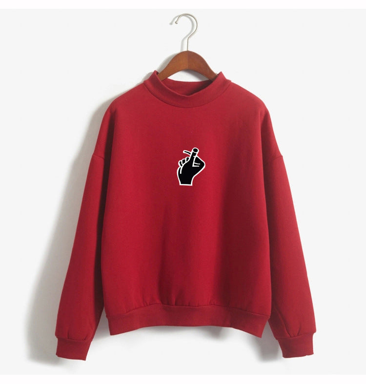 Korean Ulzzang Love Finger Plush Sweater for Women - zenton