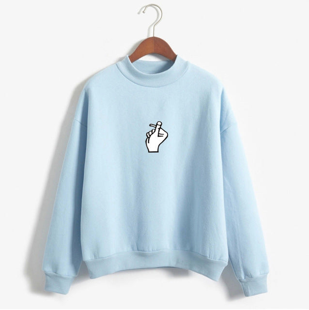 Korean Ulzzang Love Finger Plush Sweater for Women - zenton