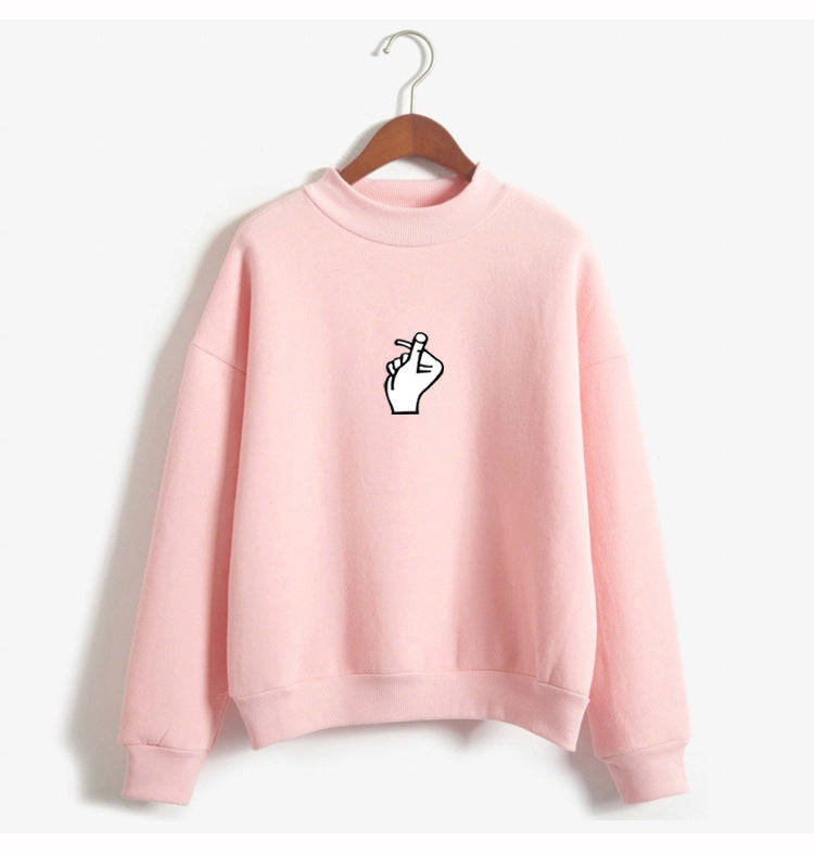Korean Ulzzang Love Finger Plush Sweater for Women - zenton
