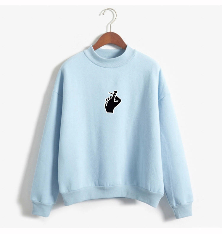Korean Ulzzang Love Finger Plush Sweater for Women - zenton