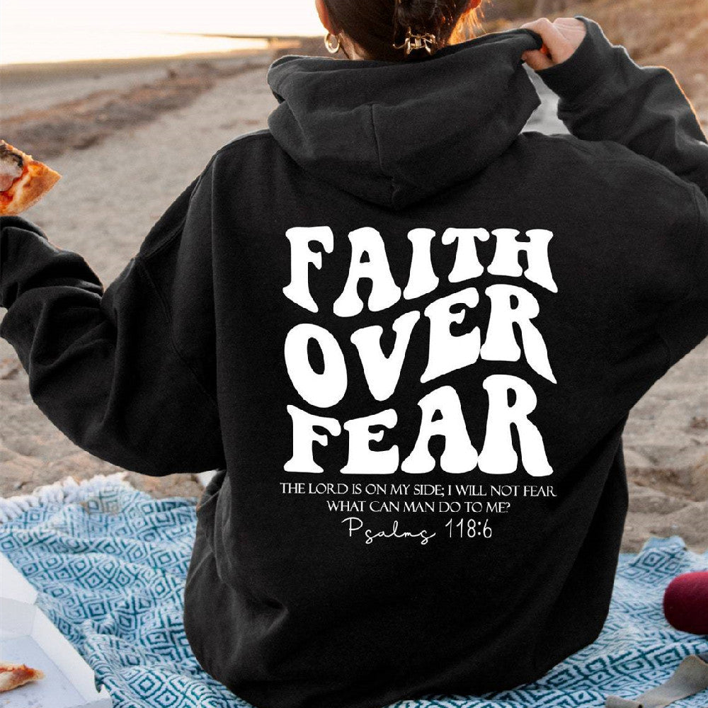 Faith Over Fear Sweatshirt – Christian Bible Verse Hoodie - zenton
