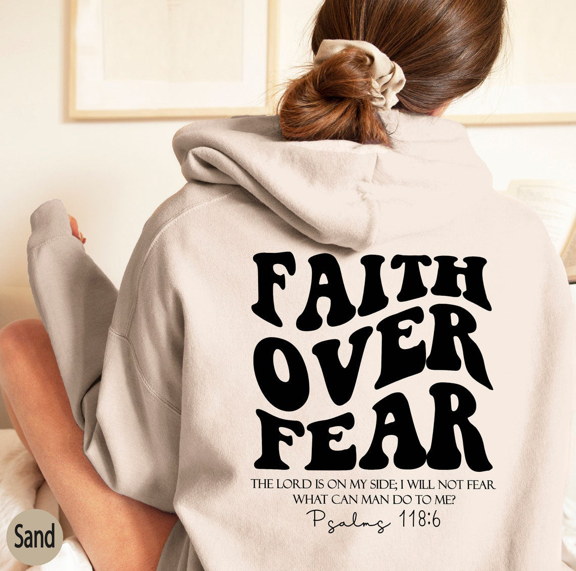 Faith Over Fear Sweatshirt – Christian Bible Verse Hoodie - zenton