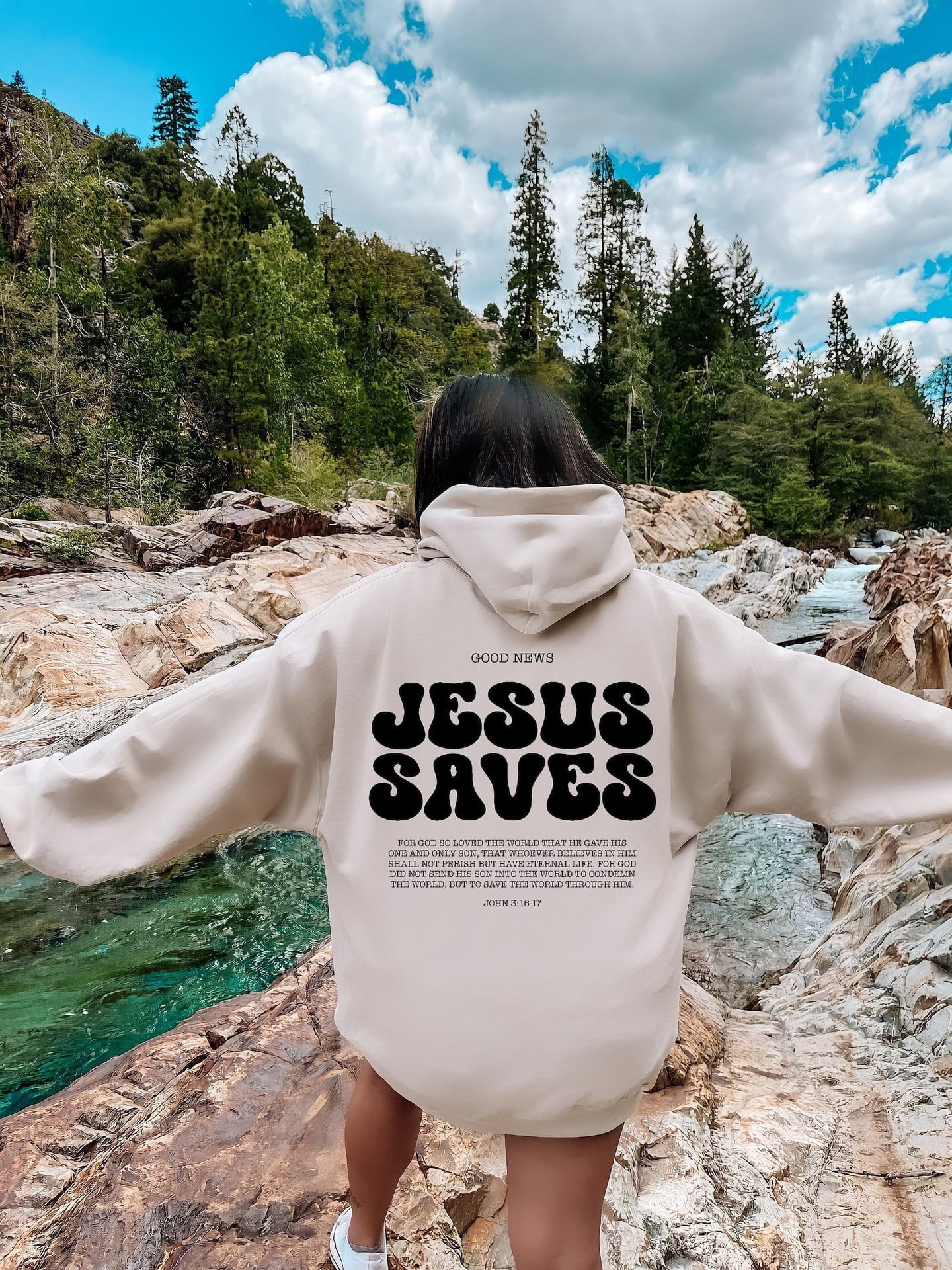 Jesus Saves Hoodie – Bible Verse Christian Church Sweater - zenton