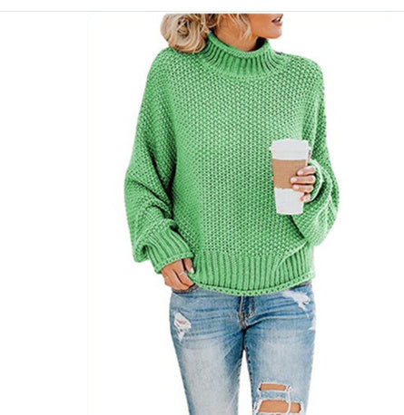 Thick Knit Turtleneck Cardigan Pullover for Women - zenton