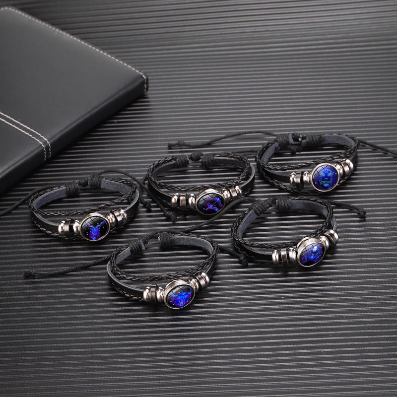 Zodiac Constellation Braided Bracelet – Adjustable Astrology Jewelry - zenton