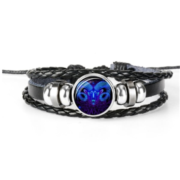 Zodiac Constellation Braided Bracelet – Adjustable Astrology Jewelry - zenton