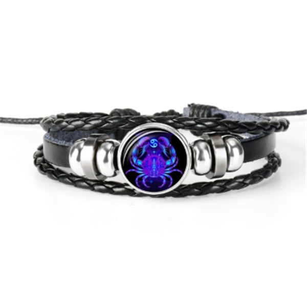 Zodiac Constellation Braided Bracelet – Adjustable Astrology Jewelry - zenton