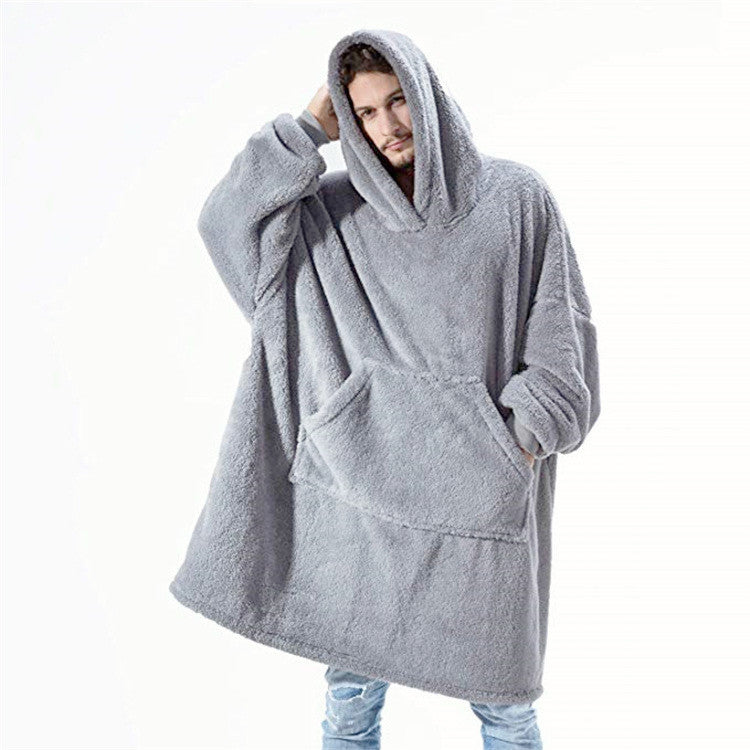 Oversized Fleece Hoodie Blanket – Comfy Big Pocket Sweatshirt - zenton