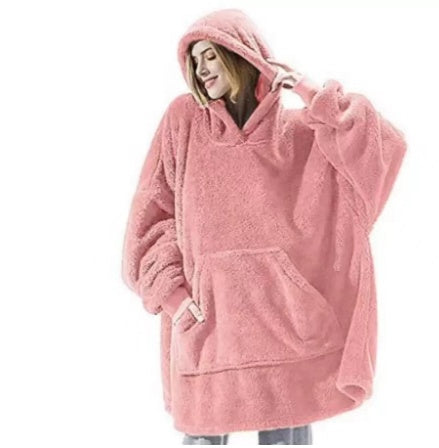 Oversized Fleece Hoodie Blanket – Comfy Big Pocket Sweatshirt - zenton