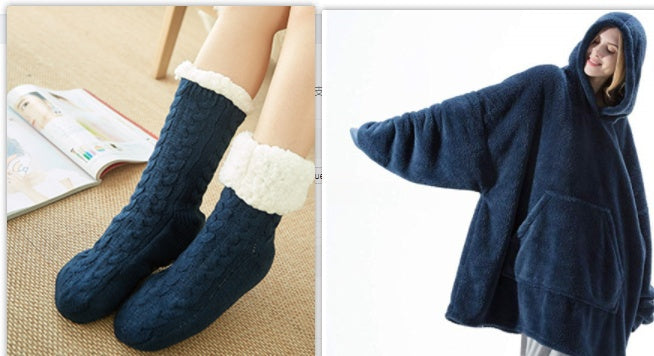 Oversized Fleece Hoodie Blanket – Comfy Big Pocket Sweatshirt - zenton
