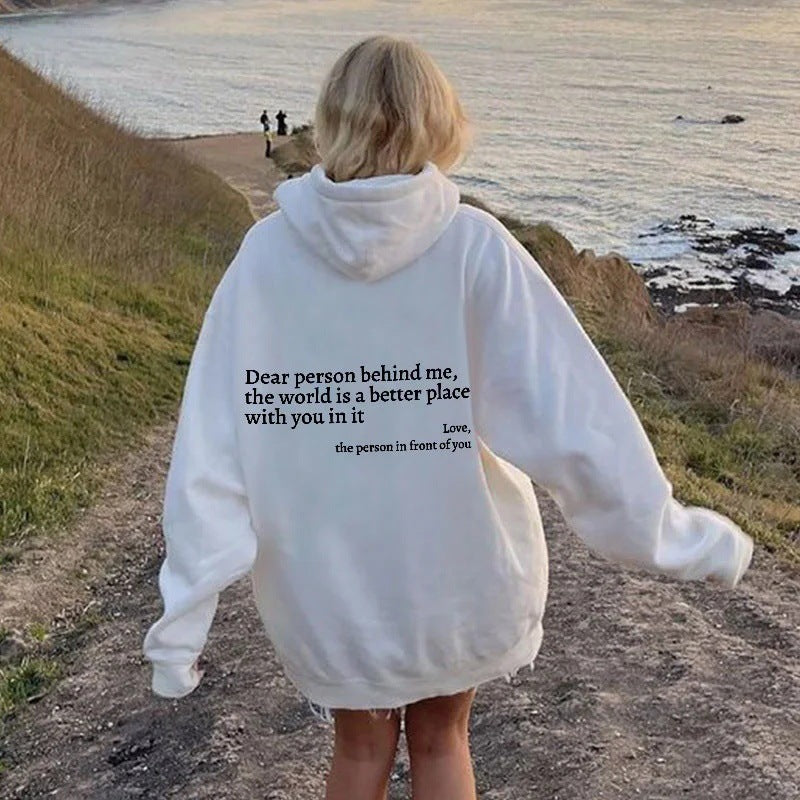 Dear Person Behind Me Hoodie – Plush Unisex Pullover - zenton