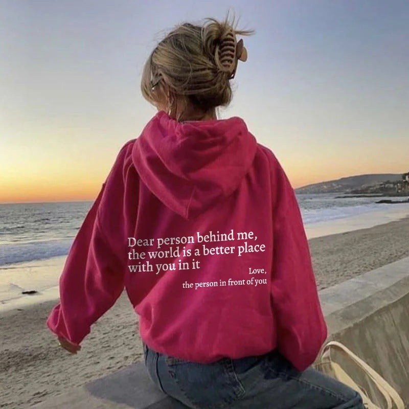 Dear Person Behind Me Hoodie – Plush Unisex Pullover - zenton