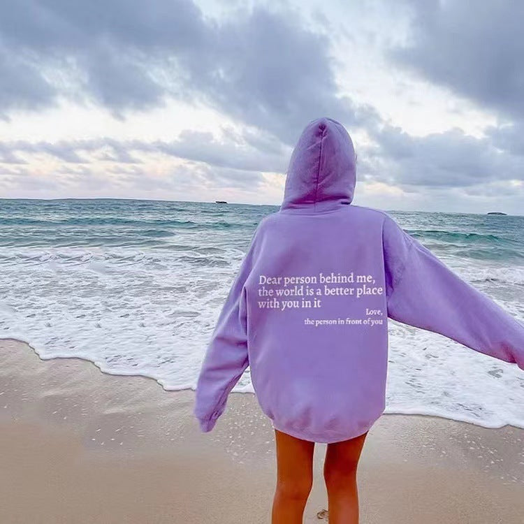 Dear Person Behind Me Hoodie – Plush Unisex Pullover - zenton