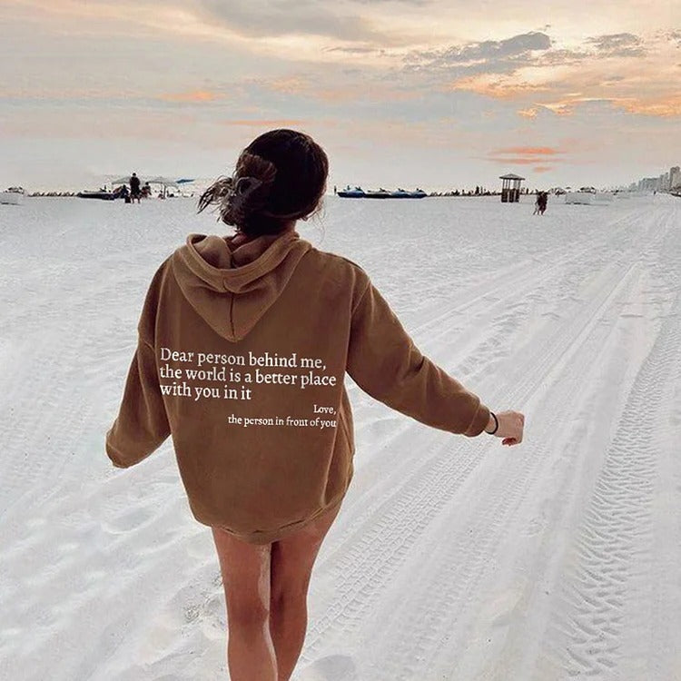 Dear Person Behind Me Hoodie – Plush Unisex Pullover - zenton