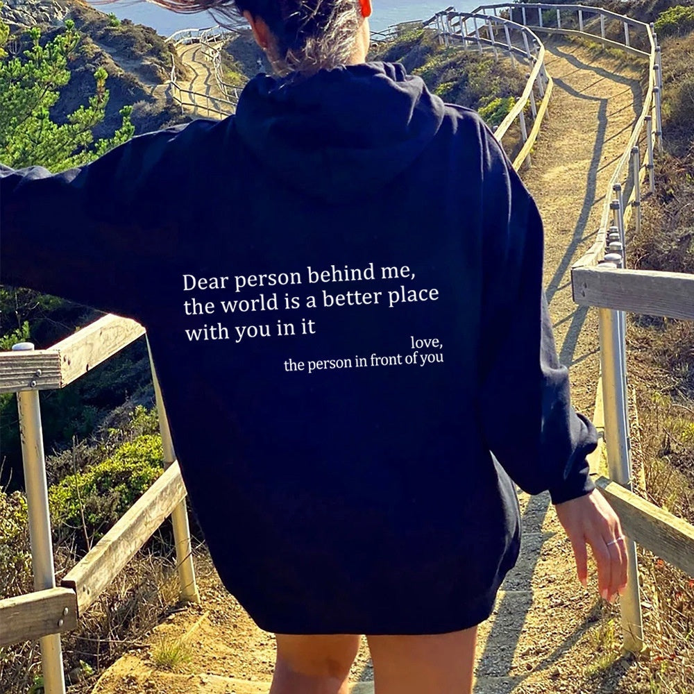 Dear Person Behind Me Hoodie – Plush Unisex Pullover - zenton