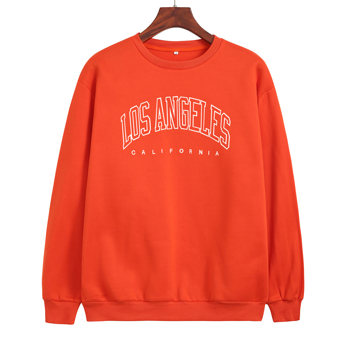Los Angeles Letter Print Crew Neck Sweatshirt - zenton