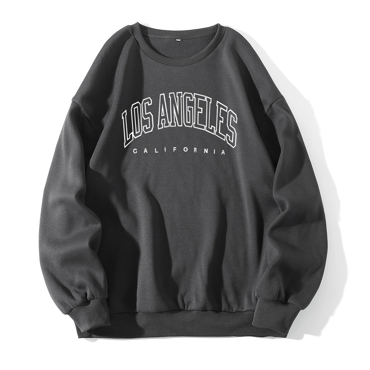Los Angeles Letter Print Crew Neck Sweatshirt - zenton