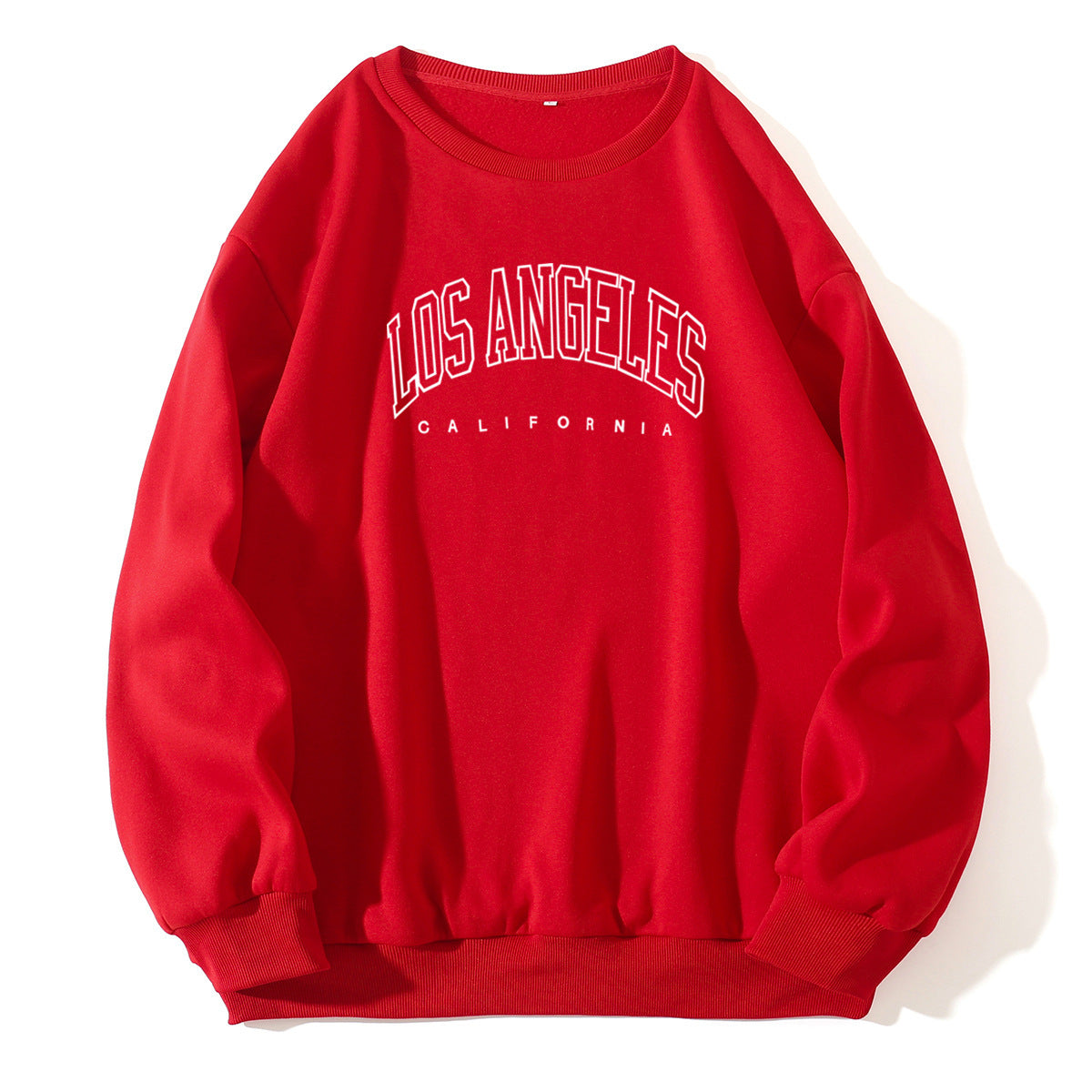 Los Angeles Letter Print Crew Neck Sweatshirt - zenton