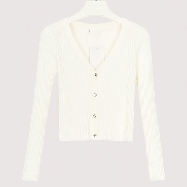 Slim Fit Cardigan Sweater for Women – Lightweight Knit - zenton