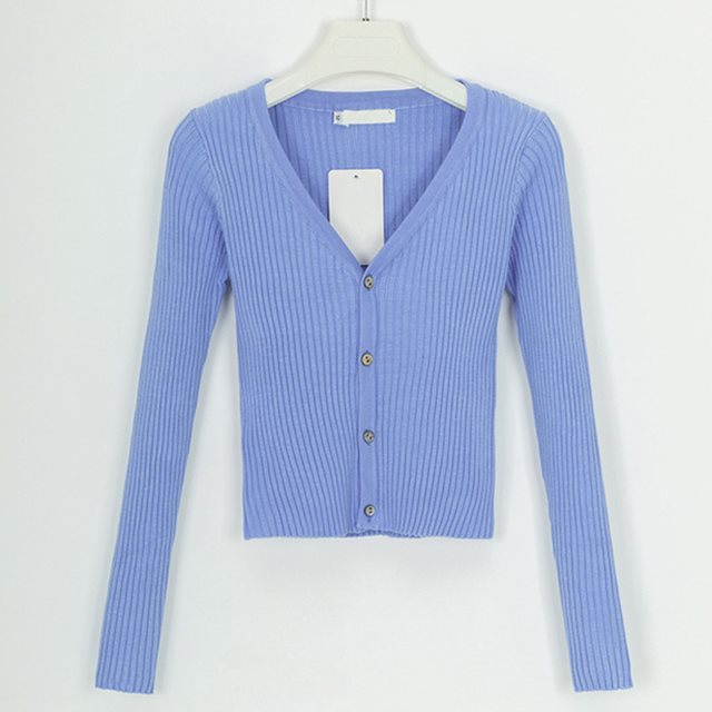Slim Fit Cardigan Sweater for Women – Lightweight Knit - zenton