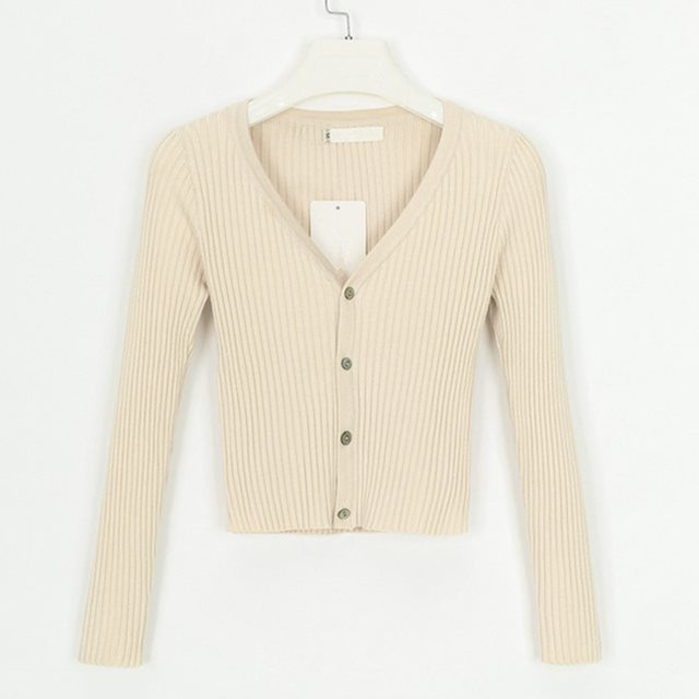 Slim Fit Cardigan Sweater for Women – Lightweight Knit - zenton