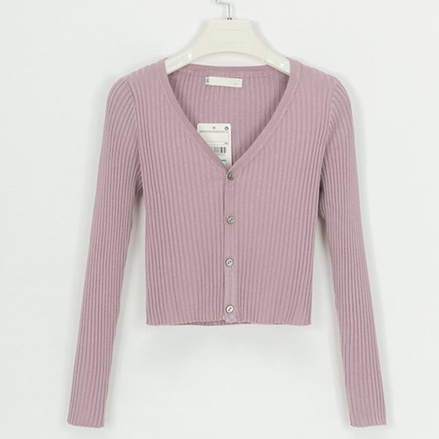 Slim Fit Cardigan Sweater for Women – Lightweight Knit - zenton