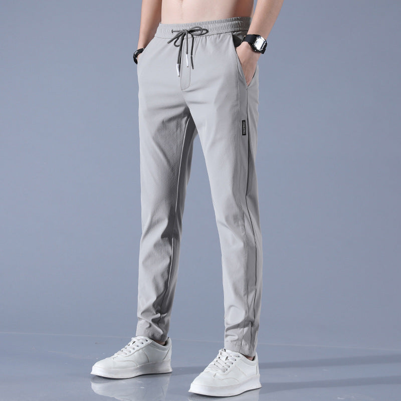 Men’s Ice Silk Summer Pants – Thin Stretch Straight-Leg - zenton
