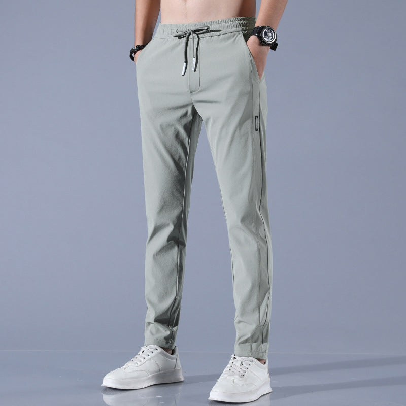 Men’s Ice Silk Summer Pants – Thin Stretch Straight-Leg - zenton