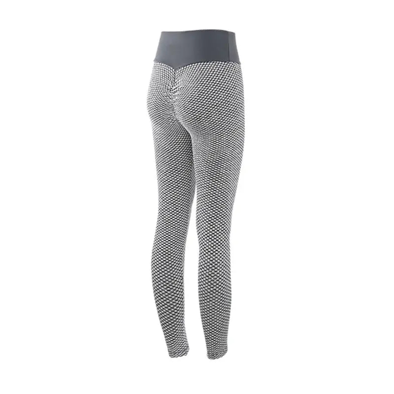 Women’s Seamless Plaid High Waist Leggings – Breathable Fitness & Yoga Gym Pants - zenton
