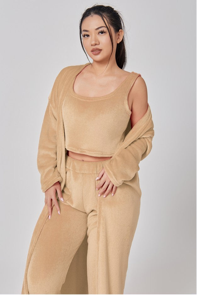 Cozy Pajama 3-Piece Set Women - zenton