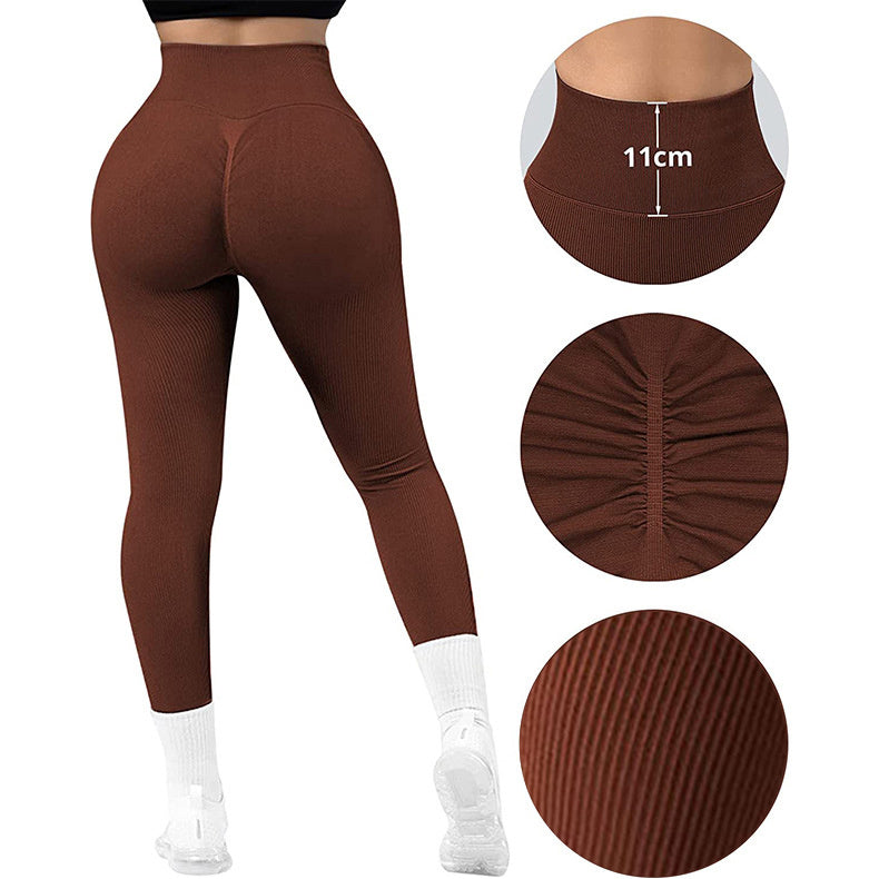 High Waist Seamless Leggings Tight Yoga Pants - zenton