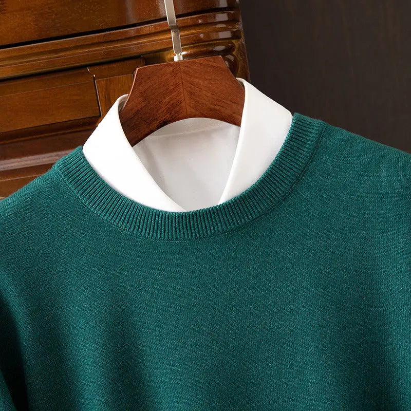 Men’s Round Neck Pullover – Casual Everyday Shirt - zenton