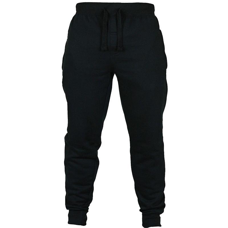 Men’s Solid Color Fleece Pants – Drawstring Casual Fit - zenton