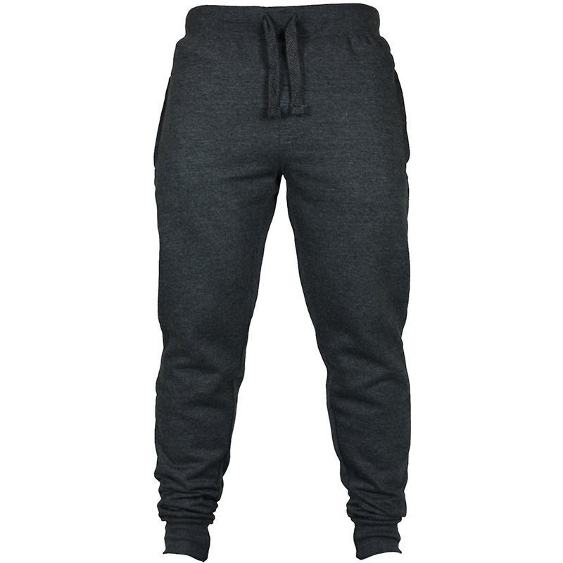 Men’s Solid Color Fleece Pants – Drawstring Casual Fit - zenton