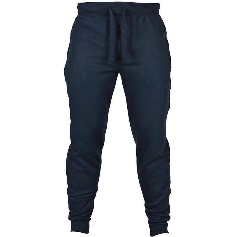 Men’s Solid Color Fleece Pants – Drawstring Casual Fit - zenton
