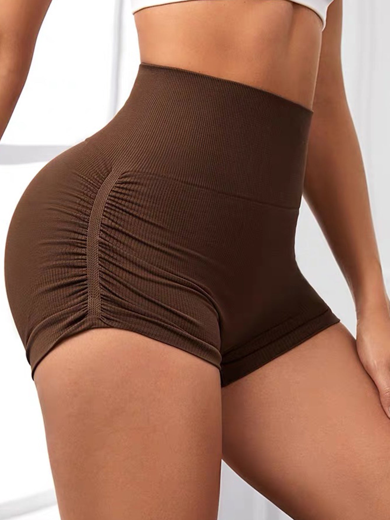 Scrunch Butt Lifting Workout Shorts – Seamless High Waist - zenton