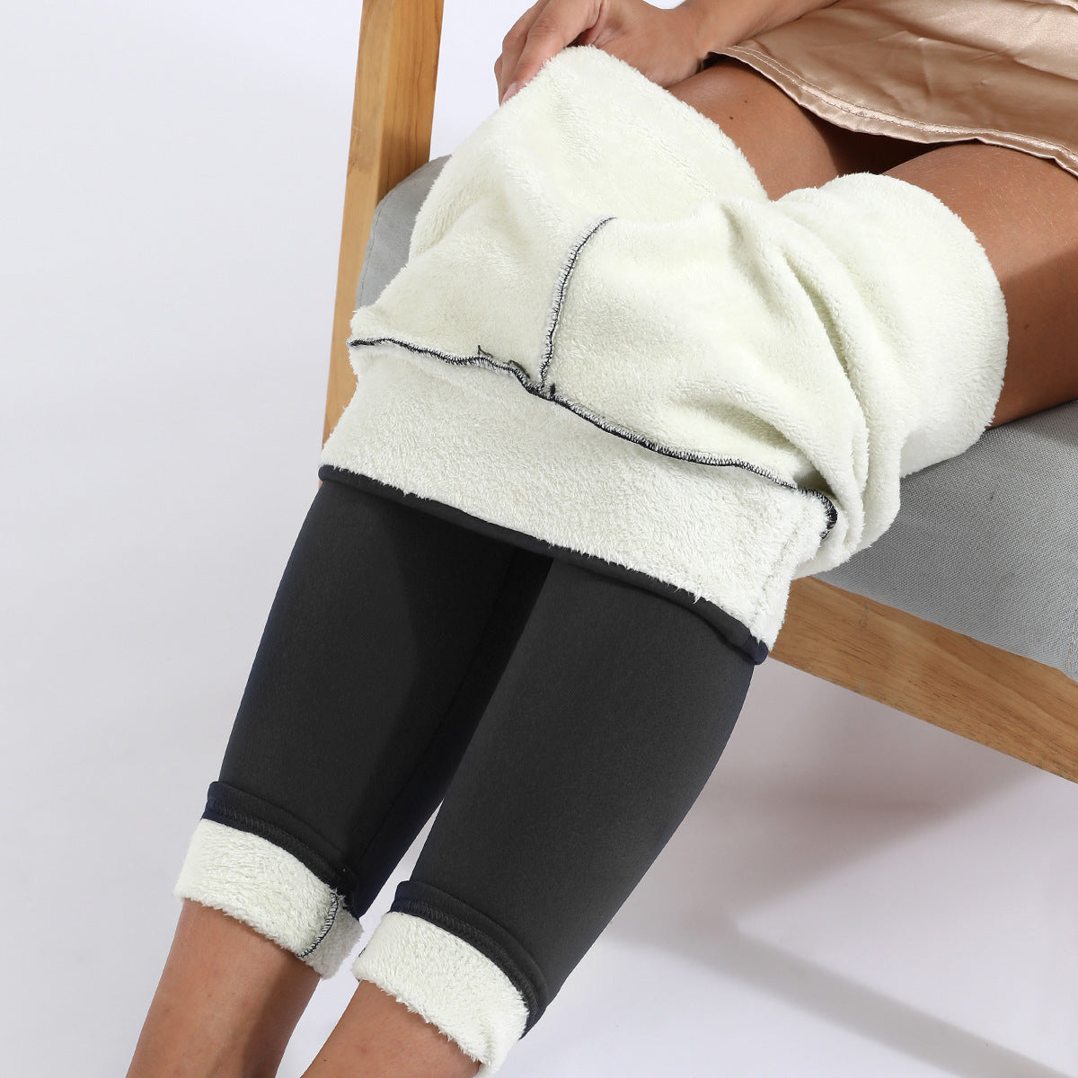 Warm Winter Leggings – Thick High Stretch Cashmere Pants - zenton