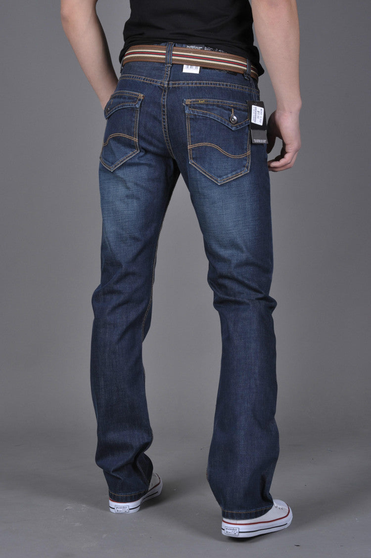 Men’s Straight-Leg Denim Pants – Trendy Long Jeans - zenton