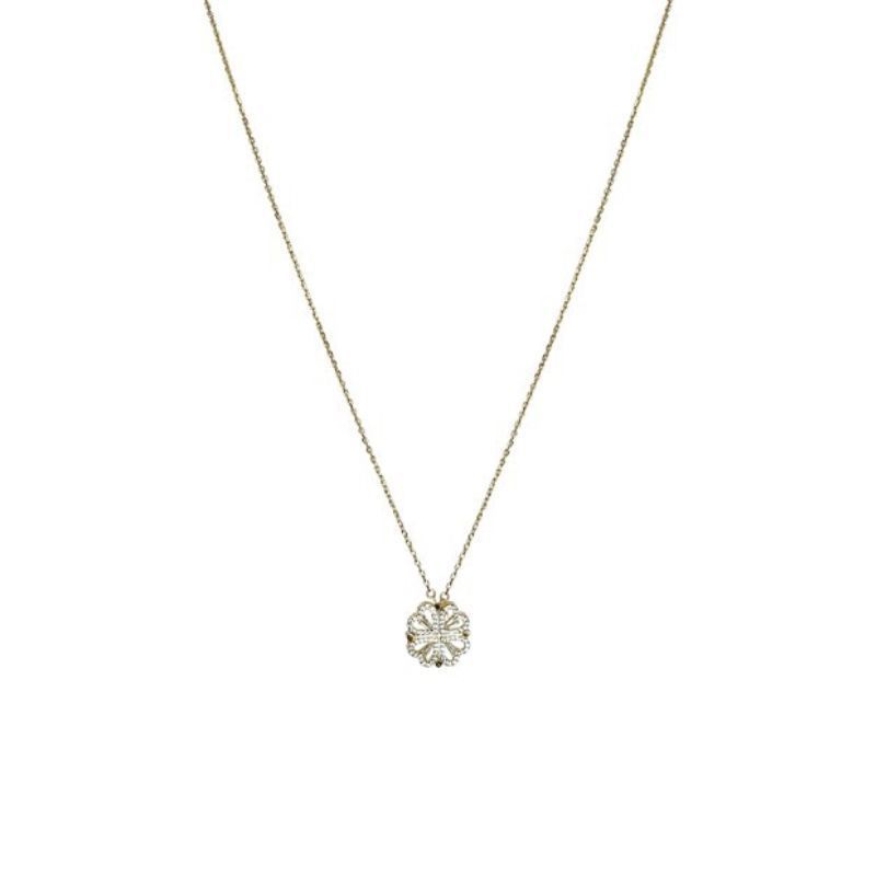 Retro Magnetic Heart Pendant – Four Leaf Clover Necklace - zenton