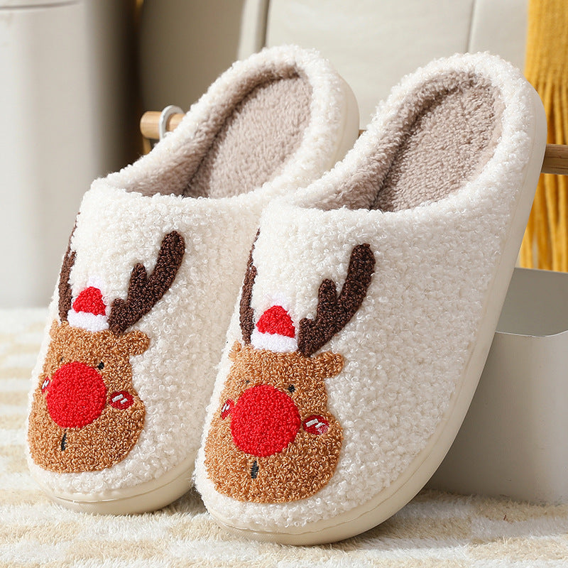 Christmas Home Elk Slippers - zenton