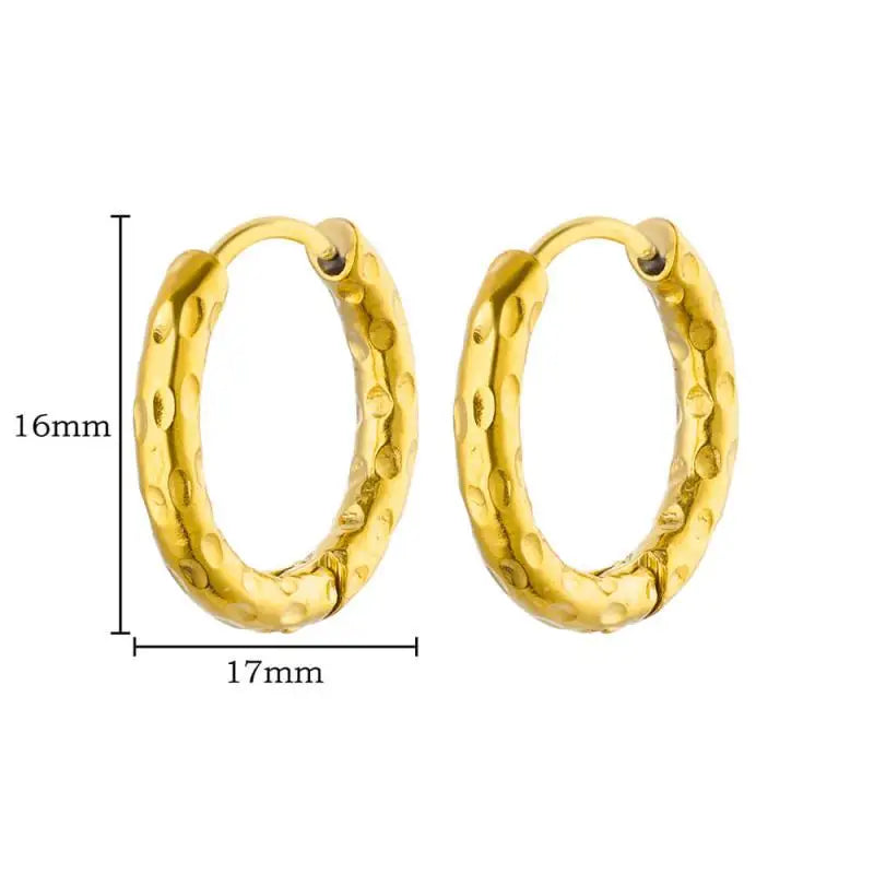 Vintage Gold Stainless Steel Earrings – Women’s Jewels - zenton