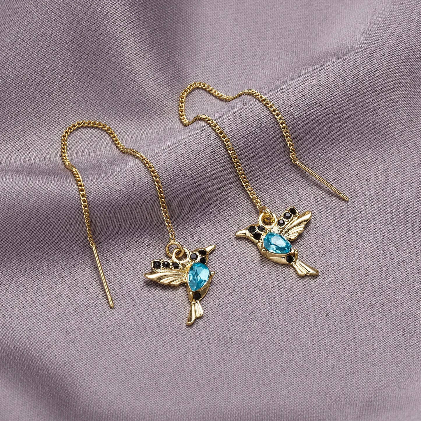 Little Bird Drop Earrings – Trendy Artificial Jewellery Set - zenton.ca