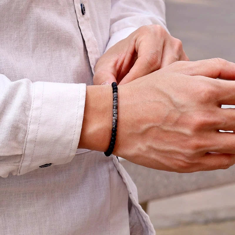 Minimalist Onyx Bead Jewel Bracelet – Unisex Style - zenton
