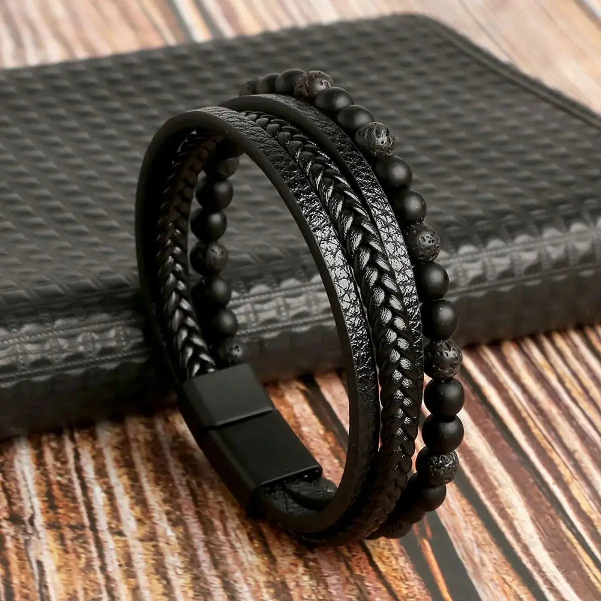 Layered Leather & Tiger Eye Bracelet – Handmade Jewels - zenton