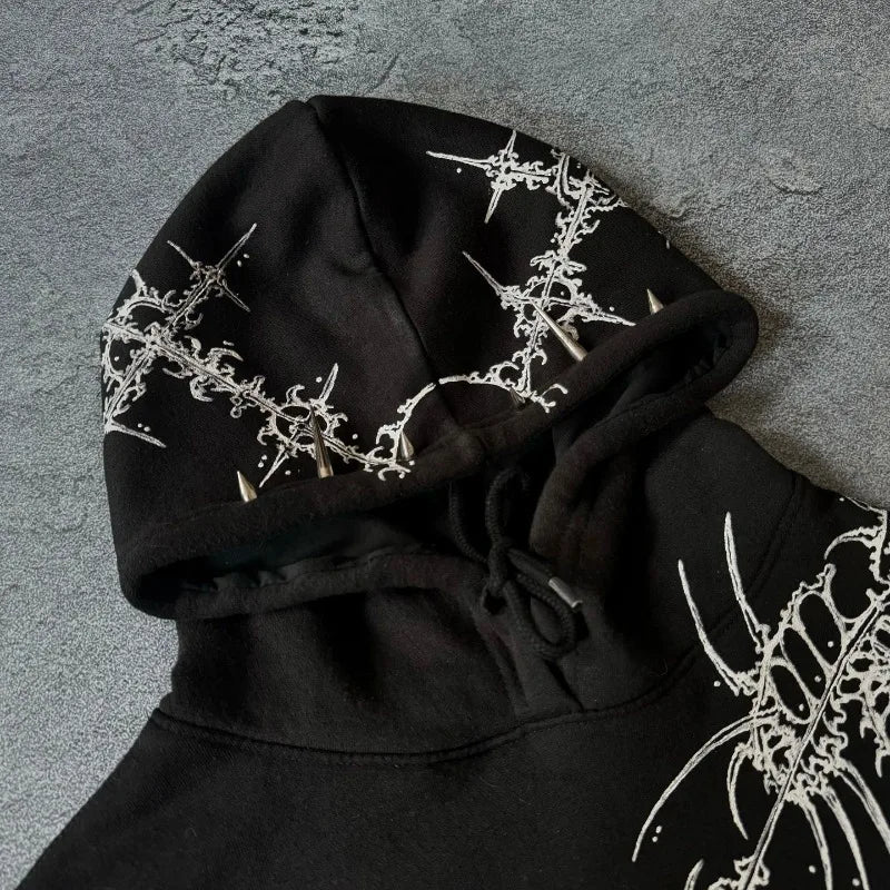 Y2K Harajuku Oversized Hoodie – Streetwear Hip-Hop Top - zenton