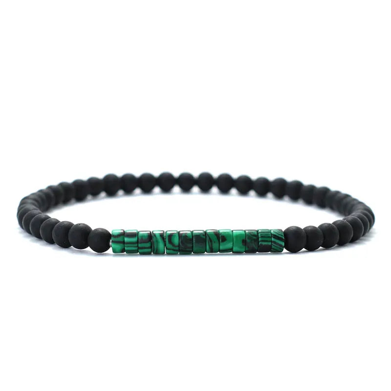 Minimalist Onyx Bead Jewel Bracelet – Unisex Style - zenton