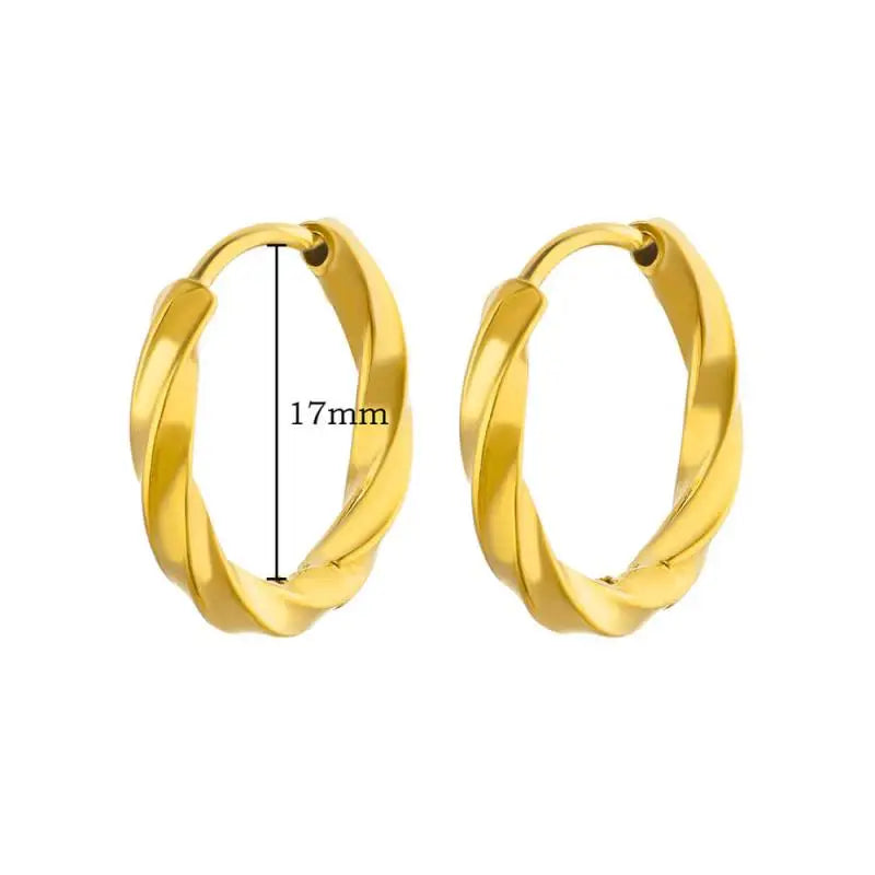 Vintage Gold Stainless Steel Earrings – Women’s Jewels - zenton