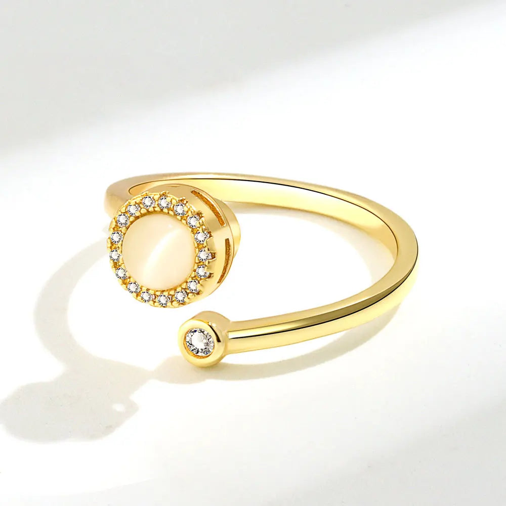 Opal Spinner Ring – Anti-Stress Jewelry Jewel for Women - zenton