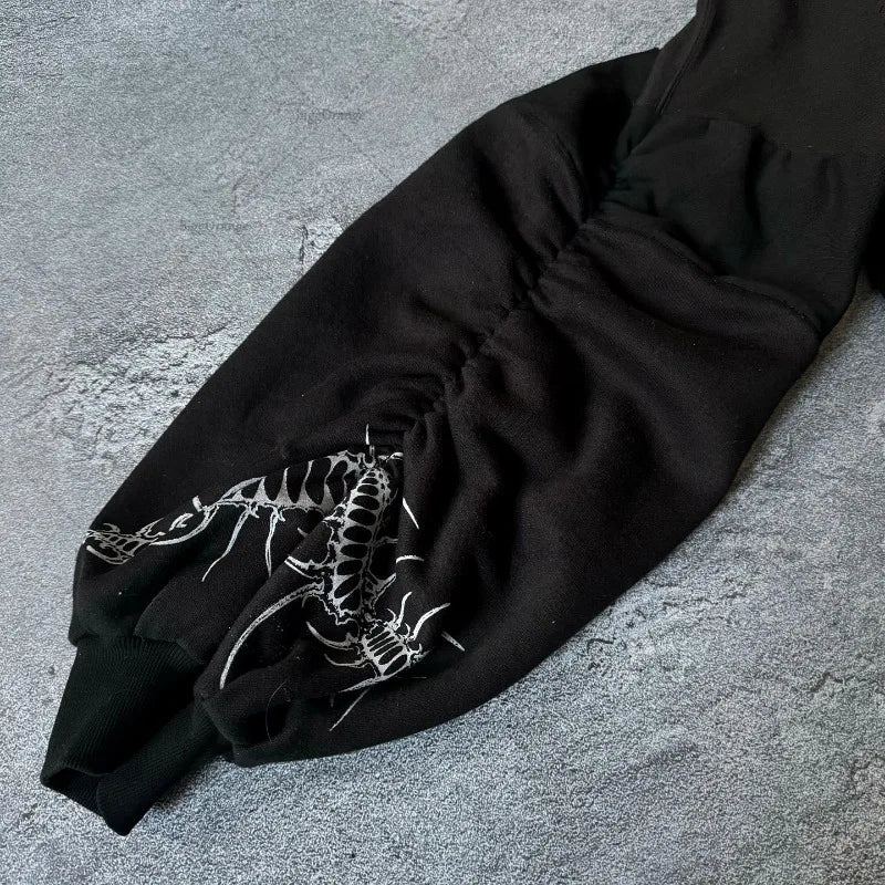Y2K Harajuku Oversized Hoodie – Streetwear Hip-Hop Top - zenton